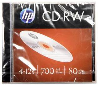 HP CD Rewritable 700MB CD-RW Jewel Case 10 Pack 700 MB