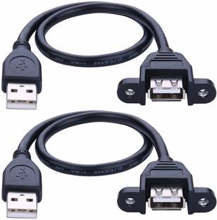 RIVER FOX Reversible USB 2.0 1 m Panel Mount USB Extension Cable Type A Male to Type A Female Cable
