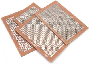 Electronic Spices PACK OF 5 (7.5 X 5) General Purpose Printed Mini Zero PCB Circuit Board for electronic project or Experiment Electronic Components Electronic Hobby Kit