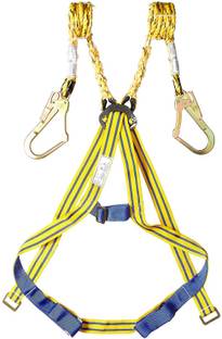 Safe cure Full Body Harness With Double Lanyard (Scaffolding Hook) Full Body Harness