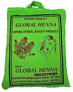 GLOBAL HENNA INDUSTRIES HERBAL Powder for Hair Mehndi, Natural Organic Leaves Herbs, Hair Strengthening, Shine, Conditioning, Natural Mehendi