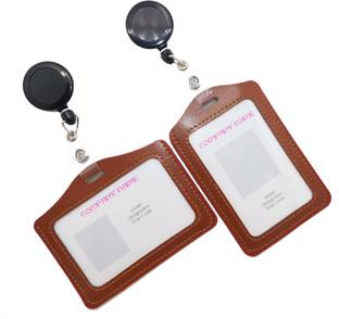 signistics Plastic ID Badge Holder, ID Badge Reel