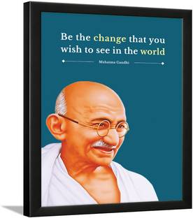 Mahatma Gandhi Motivational Quotes Frame Paper Print