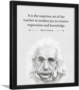 Albert Einstein Motivational Quotes Frame Paper Print