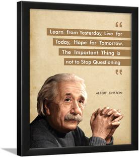 Albert Einstein Motivational Quotes Frame Paper Print