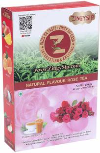 ZINGYSIP Instant Rose Tea Flavour,(80cups) Rose Tea Box