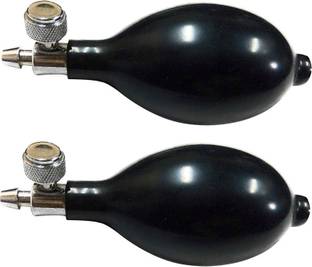 RightCare Blood Pressure Bulb with Metal Valve (Black) Pack of 2 BP Monitor Bulb