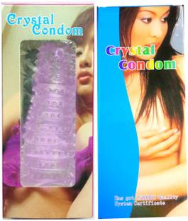 AuraSkin crystal Condom Dragon Magic Washable & eusable Silicon Condom||Extra Dotted Crystal Condom Condom