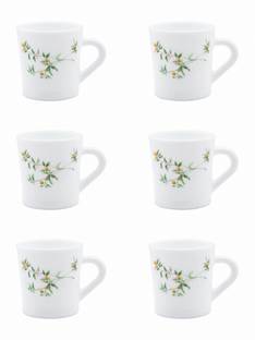 LAOPALA Pack of 6 Opalware Opalware Tea Coffee Cup Set/ Coffee Mugs