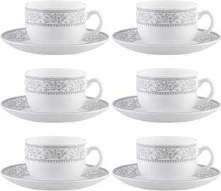 लाओपाला Sovrana Persian Grey Cup Saucer Set ओपलवेयर