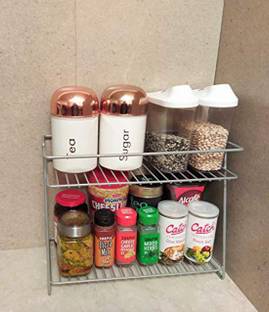 NAOE Utensil Kitchen Rack Steel Jumbo rack shelf Grey