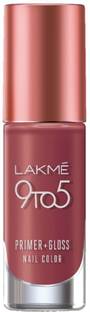 Lakmé 9To5 Primer + Gloss Nail Colour, Dusty Pink, 6 ml Dusty Pink
