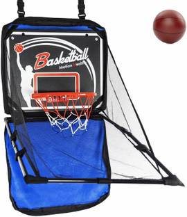 IRIS Arcade Basketball Hoop Game with Enclosure Net and Mini Basketball Basketball