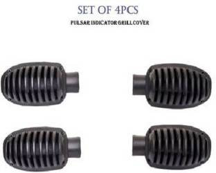 Mankrit Black Plastic Indicator Grill Cover Bike Headlight Grill Bike Headlight Grill