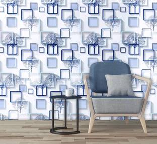 Eurotex 299.72 cm 9114-3 Blue Abstract Design Peel and Stick Wallpaper Self Adhesive Sticker