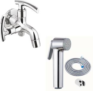 Prestige C2 Bib Cock 2 Way with Health Faucet Set