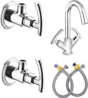 Prestige C2 Angle Cock With Connection Pipe and Center Hole Mixer Set Faucet Set