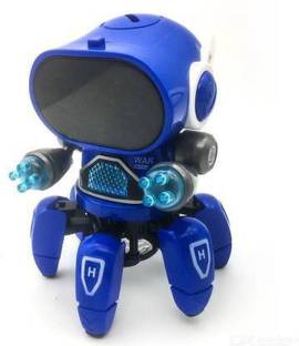 Tenmar Bot Robot Pioneer Toy for Kids Toddler with Lights and Music (BLUE)