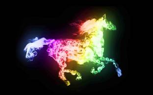 Vastu Horse Poster For Room With Gloss Lamination M88 Paper Print