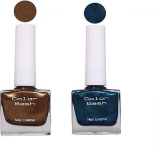 Color Bash Nail Enamel (Brown Goldish,Royal Ruby)- Pack of 2 Brown Goldish,Royal Ruby