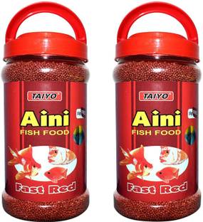 TAIYO Aini Fast Red Fish 0.726 kg (2x0.36 kg) Dry New Born, Adult, Young Fish Food