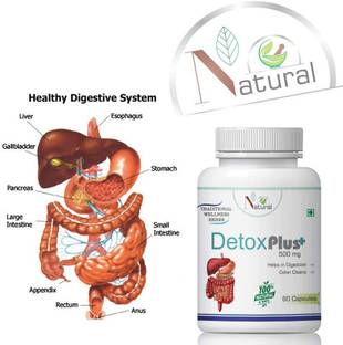 NATURAL Detox plus herbal capsules for better digestive system 100% Ayurvedic