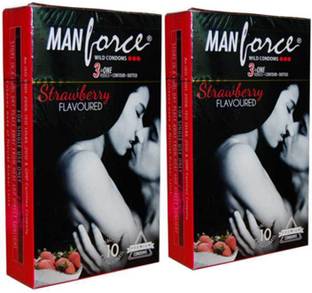 MANFORCE Extra Dotted Strawberry Condom