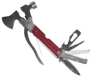 ZIGLY AX01 Stainless Steel Multi Functional Hammer Axe Hand Tool with Nylon Pouch Speciality Hammer
