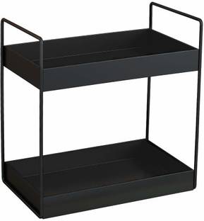 Xllent Utensil Kitchen Rack Steel 2-Step Black Kitchen Standing Rack/ Counter top Storage Shelf Organi...