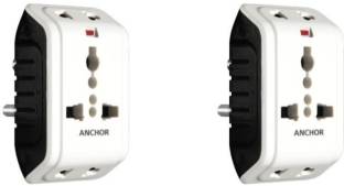 ANCHOR Multi-Plug Universal Adaptor with Indicator - Pack of 2 (22841) Three Pin Plug