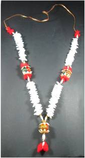 साल्वुसपप सलूशन Artificial Flowers Garland Pooja Haar Mala for Idol-8 Inches, Mala for God, Pooja Mala प्लास्टिक हार