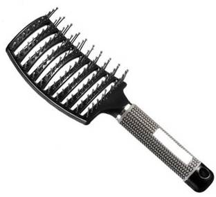 Frackson Long Curved Hair Comb Scalp Massage Hair brush Bristle Nylon Women Men Wet Curly Detangle Hair Brush for Salon Hairdressing Styling Tools…