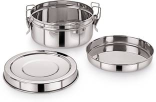 NEELAM Round Double Decker Lunch Box-450 ml - 8 1 Containers Lunch Box