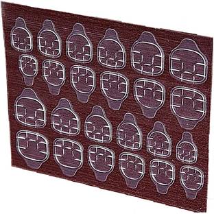 SellRider 1 Sheets (24Pics) Waterproof Breathable Jelly Double Sided Adhesive Tabs Nail Glue Sticker False Nail Tips