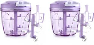 maxme 900 ML 2 IN 1 CHOPPER, MULTIPURPOSE USE CHOPPER,Sharp Cutter Purple Color 2 piece Vegetable & Fruit Chopper