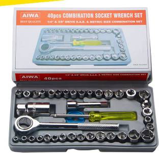 kariox 40 Pcs Socket Wrench Tool Kit Socket Set Socket Set