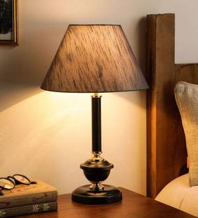 foziq Grey Cotton Table Lamp