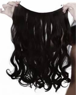 Rizi Best Quality Natural black light weight clip in hair for kids (not for bald)  Extension Hair Extension