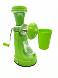Homevilla Plastic Non-Electric Manual Fruit & Vegetable Hand Juicer Machine With Vacuum Locking System & Waste Collector for Home, Kitchen Use Hand Juicer