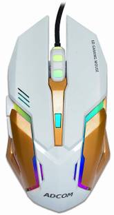 ADCOM Gaming Mouse, Ergonomic USB use Mice with 7 C Wired Ambidextrous Optical  Gaming Mouse
