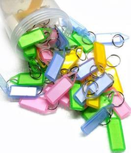 IM Assorted Tag Pack of 50 Key Chain Locking Key Chain