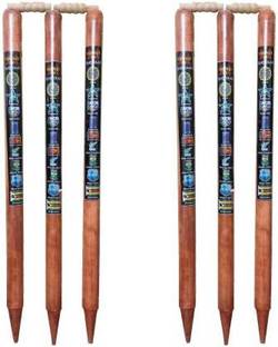 Proactive SPORTS 6 Wooden Stumps & 4 Bails (2 Wicket Set)