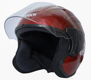 Rotomac Touch Open Face Red Solid (ISI Certified) Motorbike Helmet