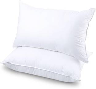 Relaxfeel Plain supersoft White Fibre Pillows Microfibre Solid Sleeping Pillow Pack of 2