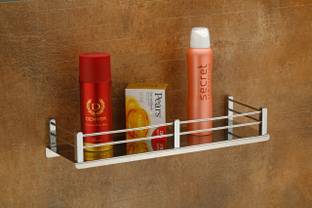 Frap High Grade Stainless Steel Bathroom Shelf/Kitchen Shelf/Bathroom Shelf and Rack/Bathroom Accessories (12 X 5 Inches) Stainless Steel Wall Shelf