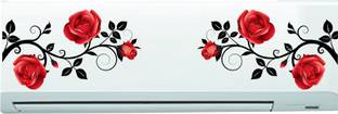 DivineDesigns 23 cm Rose Floral Branches AC Sticker Self Adhesive Sticker