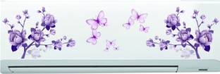 DivineDesigns 23 cm Purple Flowers and Butterflies AC Self Adhesive Sticker