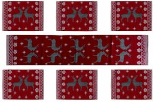 Aaho Décor Red Organic Cotton Table Linen Set