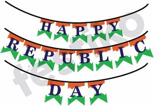 Balloons Happy Republic Day Banner/Republic Day Paper Decoration Items/Republic Day Decoration Items/Republic Day Decoration Banner