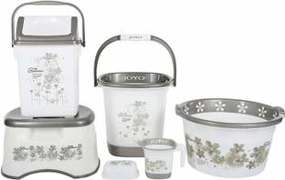 JOYO Bathroom Set 6 (Grey) 35 L Plastic Bucket